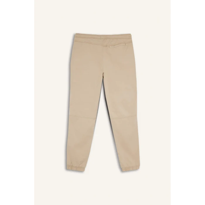 Defacto F4680AXBG206 Bej Jogger Fit Beli Bağcıklı Üç Cepli Pantolon