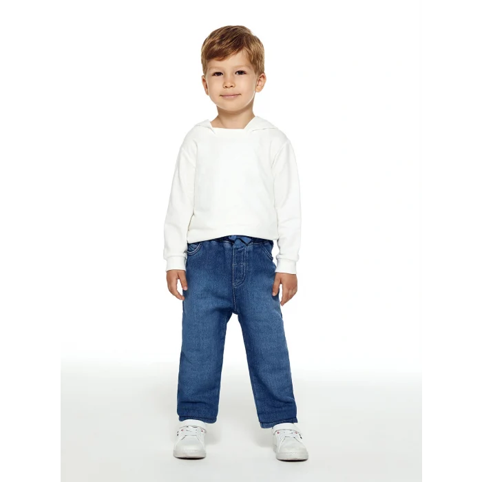 LCW baby İndigo Beli Lastikli Erkek Bebek Jean Pantolon