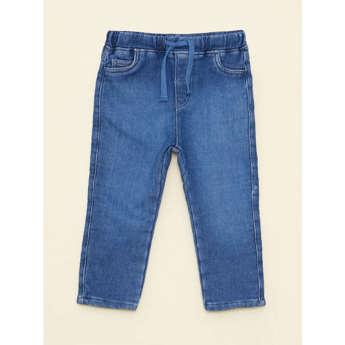 LCW baby İndigo Beli Lastikli Erkek Bebek Jean Pantolon