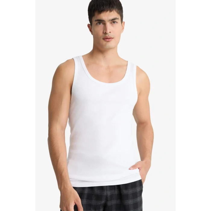 Defacto Y9056AZBK27 Siyah Slim Fit Dar Kesim Ribana 2li Atlet