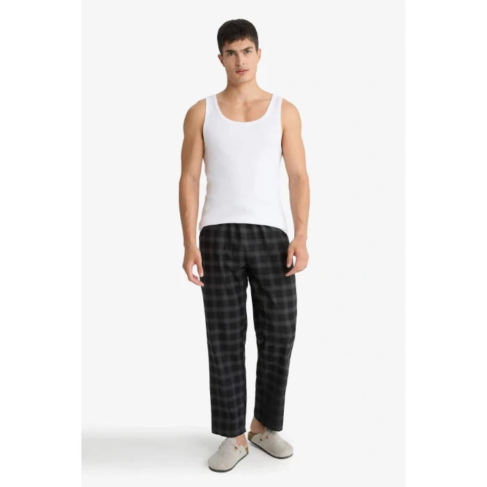 Defacto Y9056AZBK27 Siyah Slim Fit Dar Kesim Ribana 2li Atlet