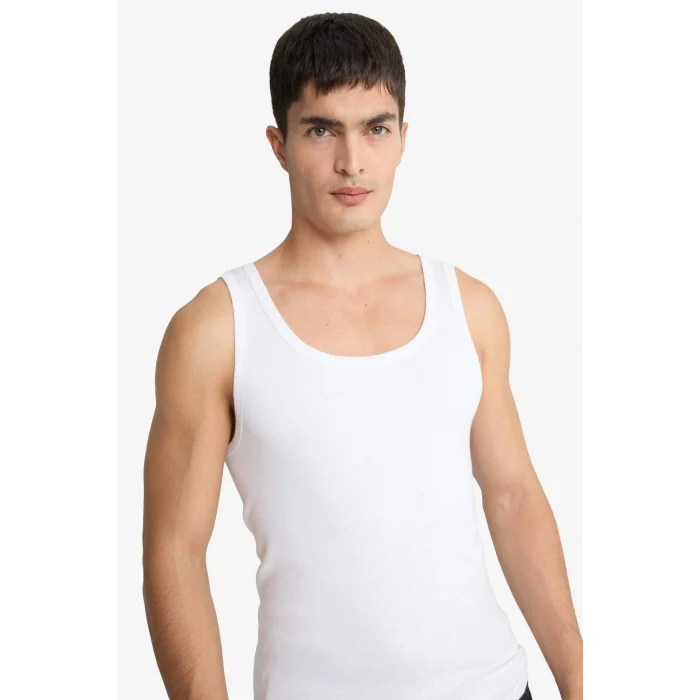 Defacto Y9056AZBK27 Siyah Slim Fit Dar Kesim Ribana 2li Atlet