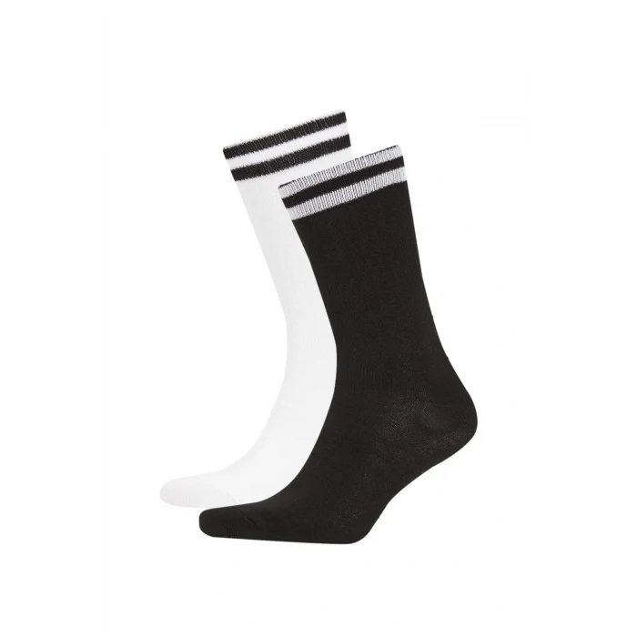 Defacto A6066AXKR1 Çok Renkli Erkek Dikişsiz 2li Bambu Uzun Çorap