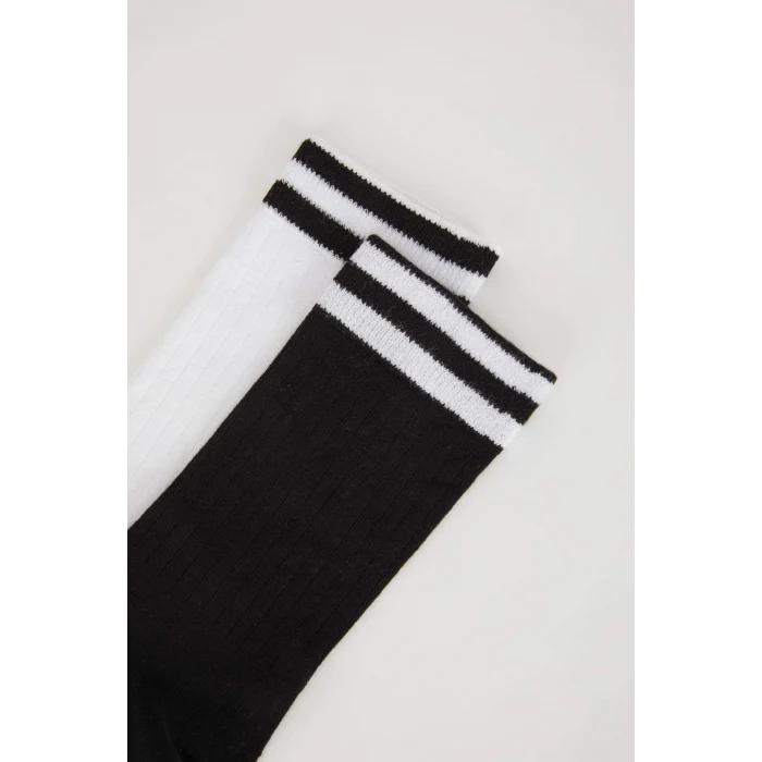 Defacto A6066AXKR1 Çok Renkli Erkek Dikişsiz 2li Bambu Uzun Çorap