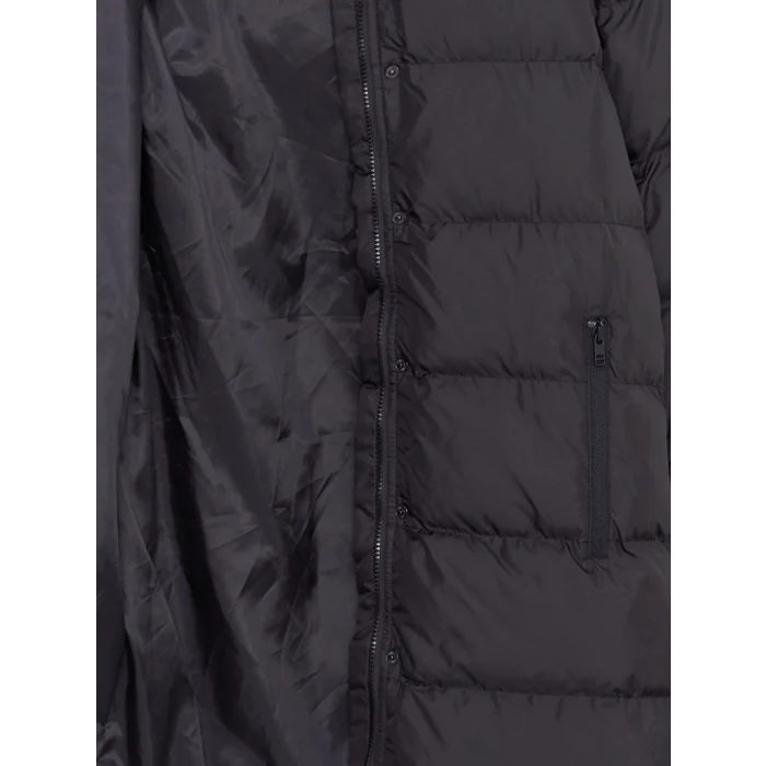 XSIDE Siyah Kadın Kapüşonlu Düz Şişme Mont