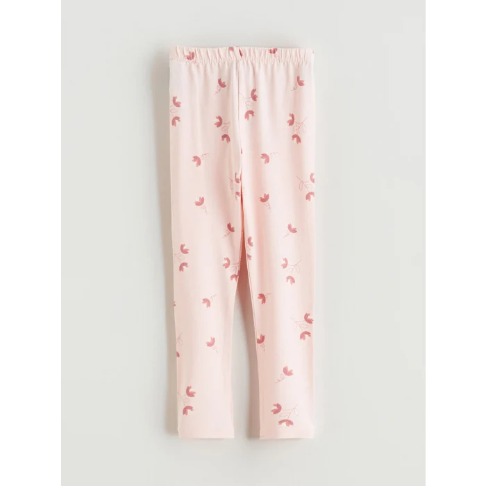 LCW baby Pembe Fırfırlı Kız Bebek Bluz ve Tayt