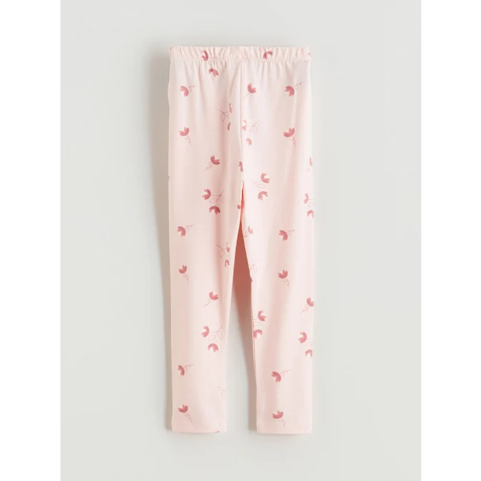 LCW baby Pembe Fırfırlı Kız Bebek Bluz ve Tayt