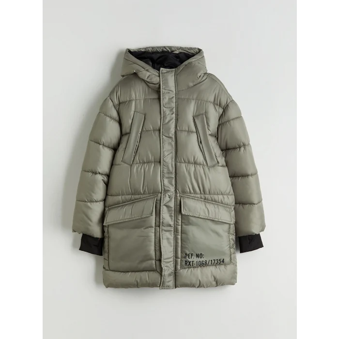 LCW Kids Haki Kapüşonlu Erkek Çocuk Şişme Mont