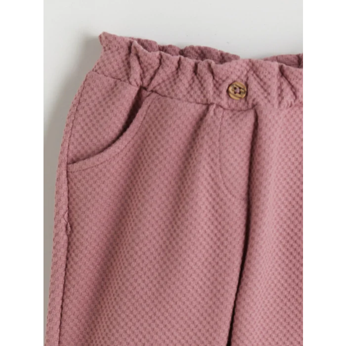 LCW baby Ekru Bebe Yaka Kız Bebek Bluz ve Pantolon