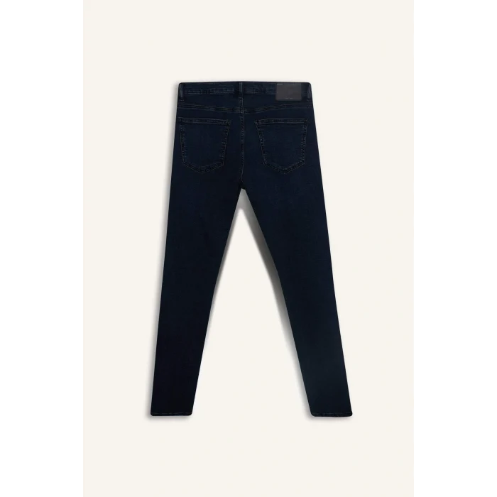 Defacto B3620AXNM83 İndigo Carlo Skinny Fit Ekstra Dar Kalıp Normal Bel Ekstra Dar Paça Jean Pantolon