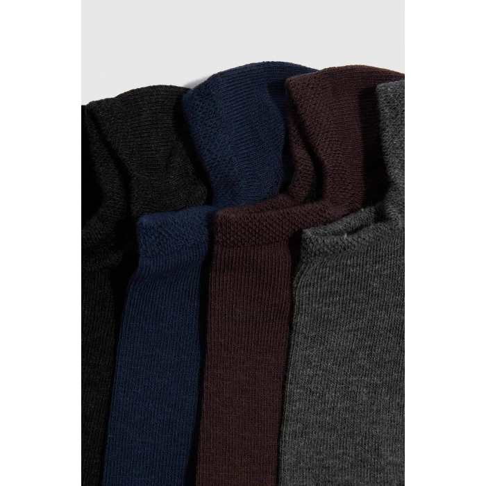 Defacto F5324AXKR1 Çok Renkli Erkek 5li Pamuklu Sneaker Çorap