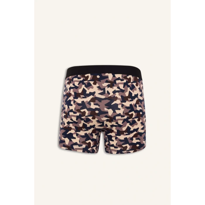 Defacto G3839AXBK81 Siyah Regular Fit Desenli 3lü Boxer