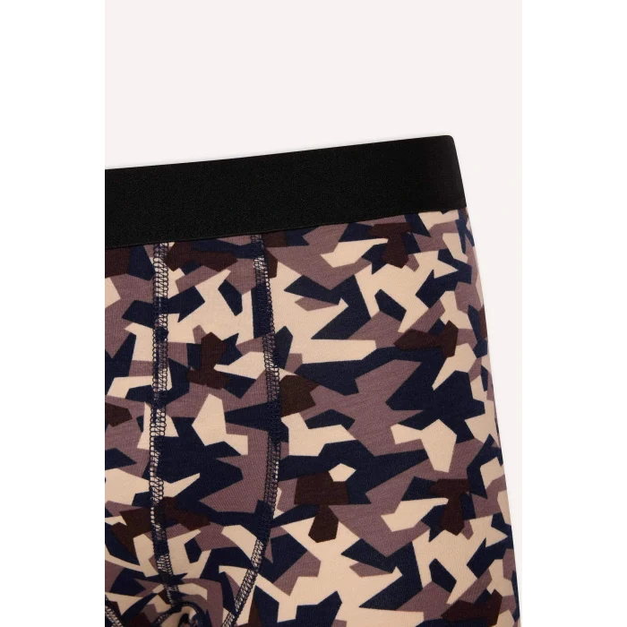 Defacto G3839AXBK81 Siyah Regular Fit Desenli 3lü Boxer