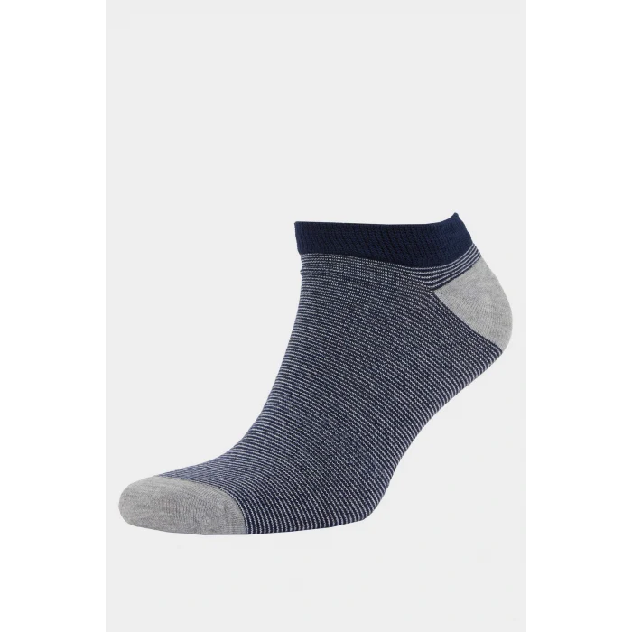 Defacto F5269AXKR1 Çok Renkli Erkek Çizgili Dikişsiz 5li Bambu Patik Çorap