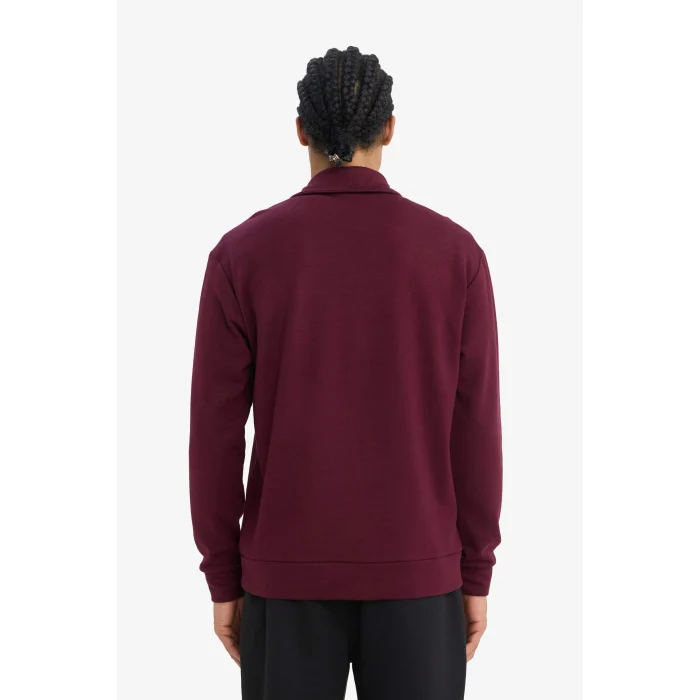 Defacto G3596AXBR34 Bordo Standart Fit Polo Yaka Modal Sporcu Sweatshirt
