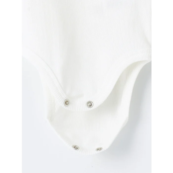 LCW baby Pembe Bisiklet Yaka Uzun Kollu Basic Kız Bebek Çıtçıtlı Bodysuit 2li