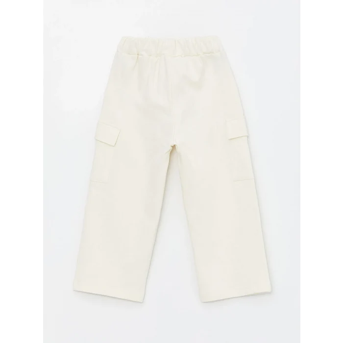 LCW Kids Bej Beli Lastikli Kız Bebek Eşofman Alt