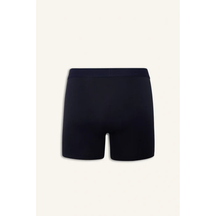 Defacto B7793AXNV135 Lacivert Regular Fit Etnik Desenli 3lü Boxer