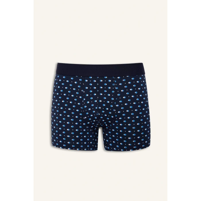 Defacto G3840AXNV135 Lacivert Regular Fit Puantiye 3lü Boxer