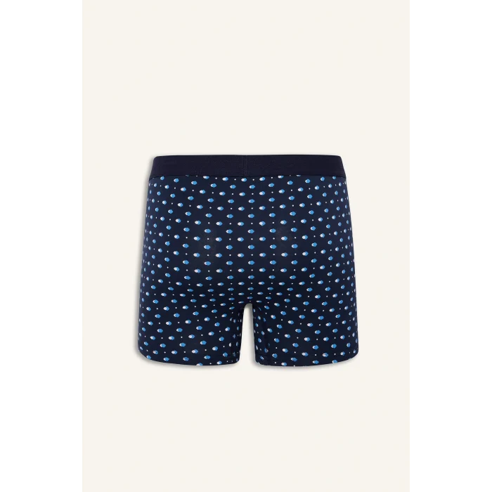 Defacto G3840AXNV135 Lacivert Regular Fit Puantiye 3lü Boxer