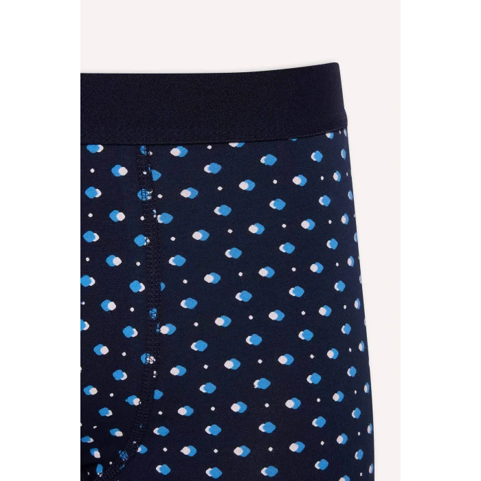 Defacto G3840AXNV135 Lacivert Regular Fit Puantiye 3lü Boxer