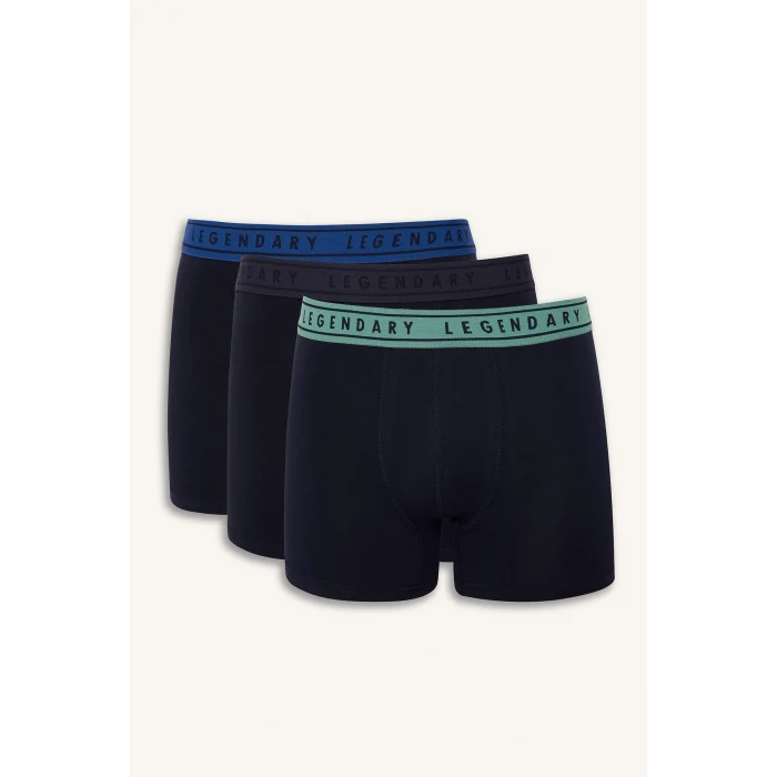 Defacto G4649AXNV135 Lacivert Regular Fit 3lü Boxer