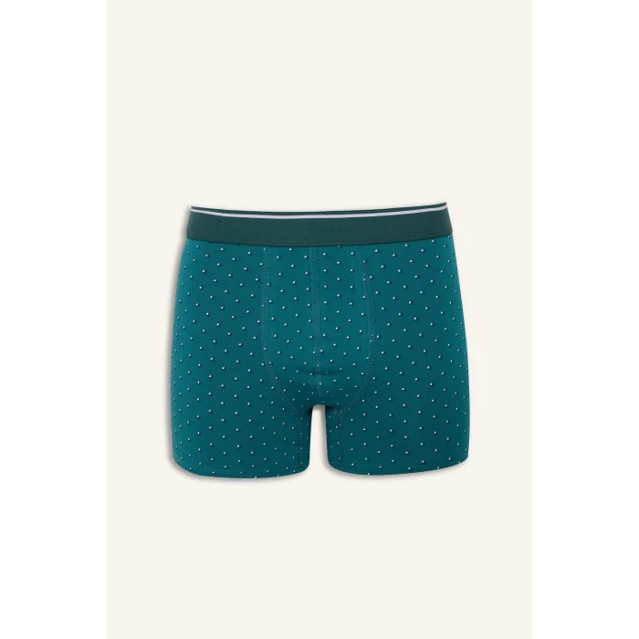 Defacto F9903AXNV135 Lacivert Regular Fit Puantiye 3lü Boxer