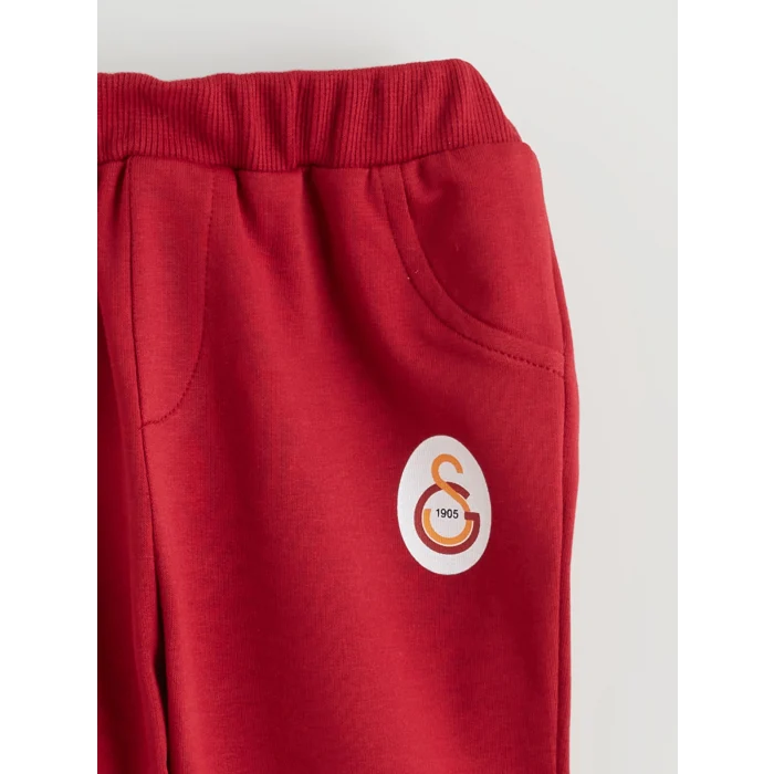 LCW baby Turuncu Galatasaray Lisanslı Erkek Bebek Sweatshirt ve Eşofman Altı