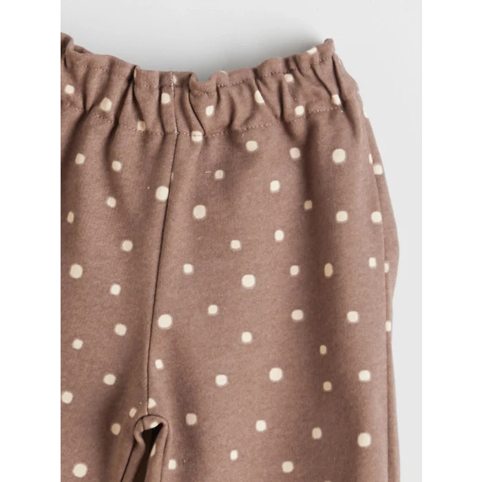 LCW baby Ekru Bebe Yaka Kız Bebek Hırka ve Pantolon