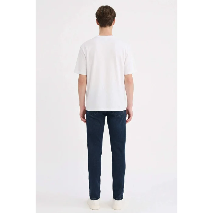 Defacto B3620AXNM83 İndigo Carlo Skinny Fit Ekstra Dar Kalıp Normal Bel Ekstra Dar Paça Jean Pantolon