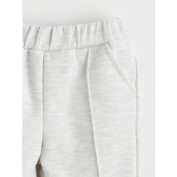 LCW baby Gri Bisiklet Yaka Erkek Bebek Sweatshirt ve Eşofman Alt 2li