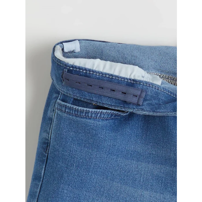 LCW Kids İndigo İspanyol Paça Kız Çocuk Jean Pantolon