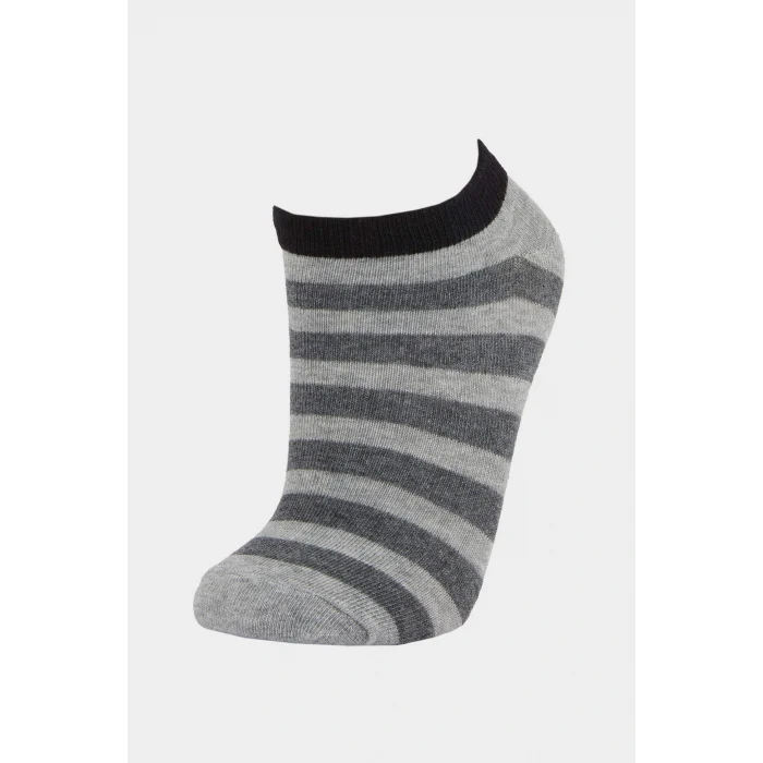 Defacto F4712A8BK23 Siyah Erkek Çocuk 5li Pamuklu Patik Çorap