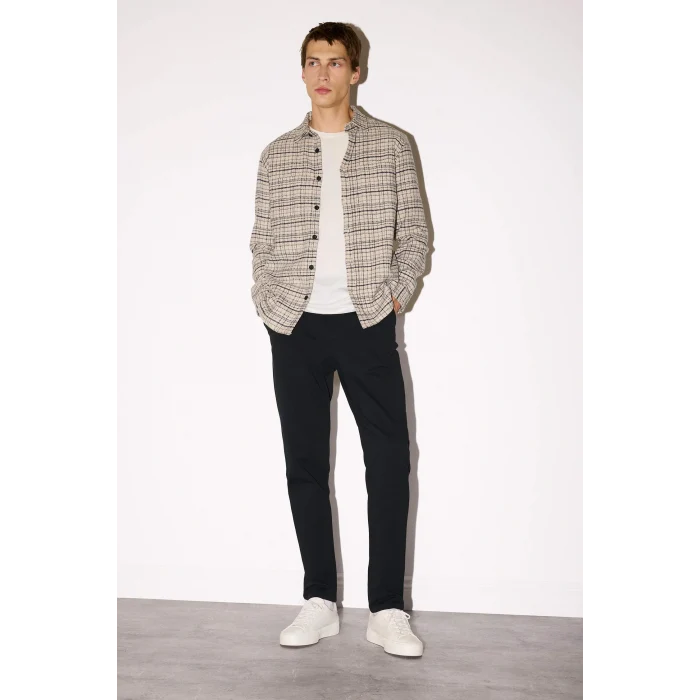 Defacto C6022AXNV86 Lacivert Regular Fit Dar Paça Pantolon