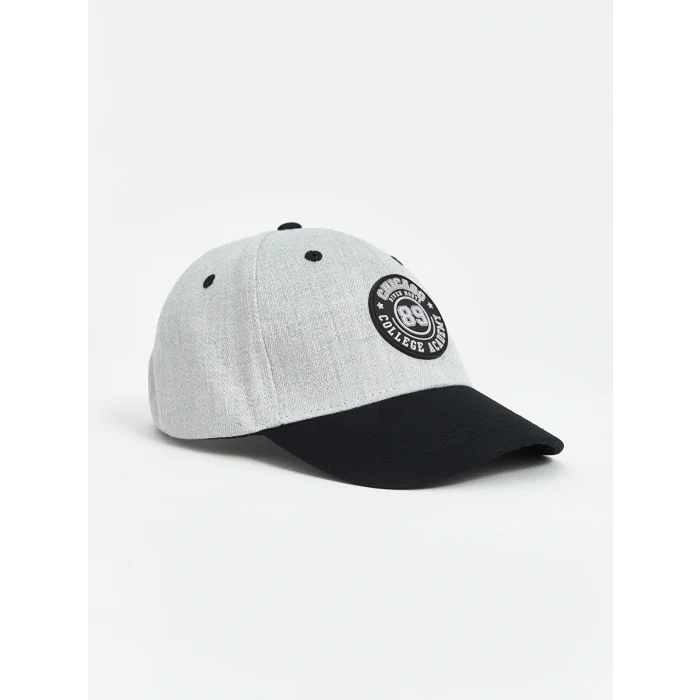 LCW ACCESSORIES Gri Baskılı Erkek Çocuk Kep Şapka