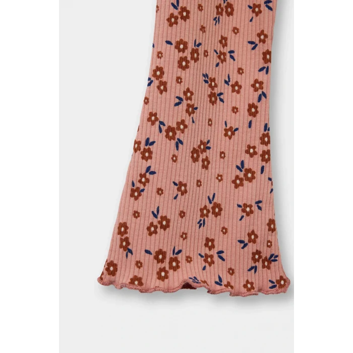 Defacto G6841A5PN10 Pembe Kız Bebek Çiçekli Fitilli Kaşkorse Tayt