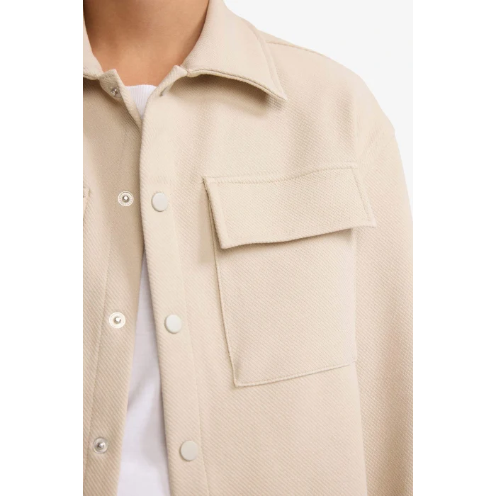 Defacto G3750A8BG359 Bej Erkek Çocuk Polo Yaka Ceket