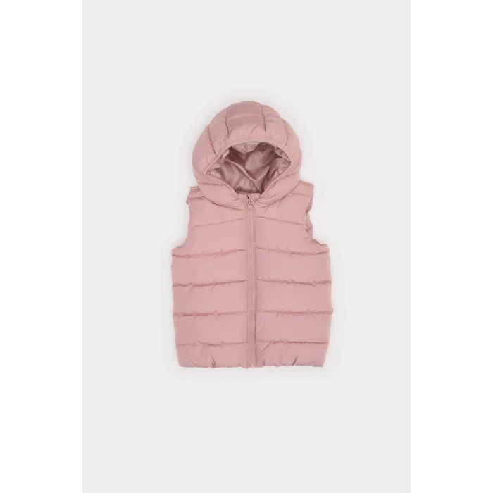 Defacto A2475A5BR86 Bordo Kız Bebek Kapüşonlu Şişme Yelek