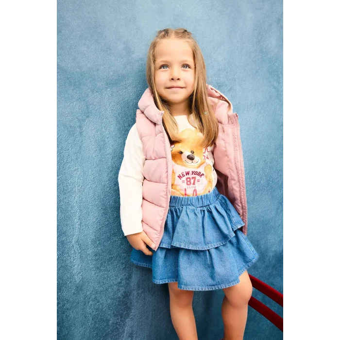 Defacto A2475A5BR86 Bordo Kız Bebek Kapüşonlu Şişme Yelek