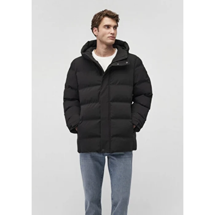 0110192-71379 Su İtici Siyah Şişme Mont