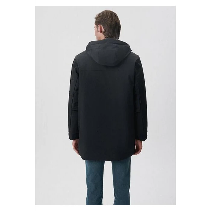 0110256-900 Mavi MAVİ ERKEK KAPÜŞONLU CEKET Siyah