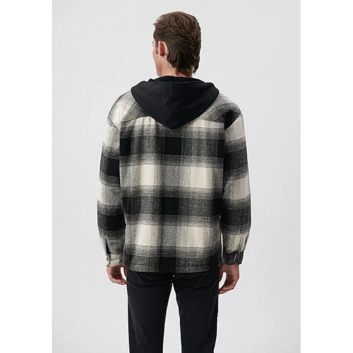 0110281-85637 KAPÜŞONLU KARELİ CEKET