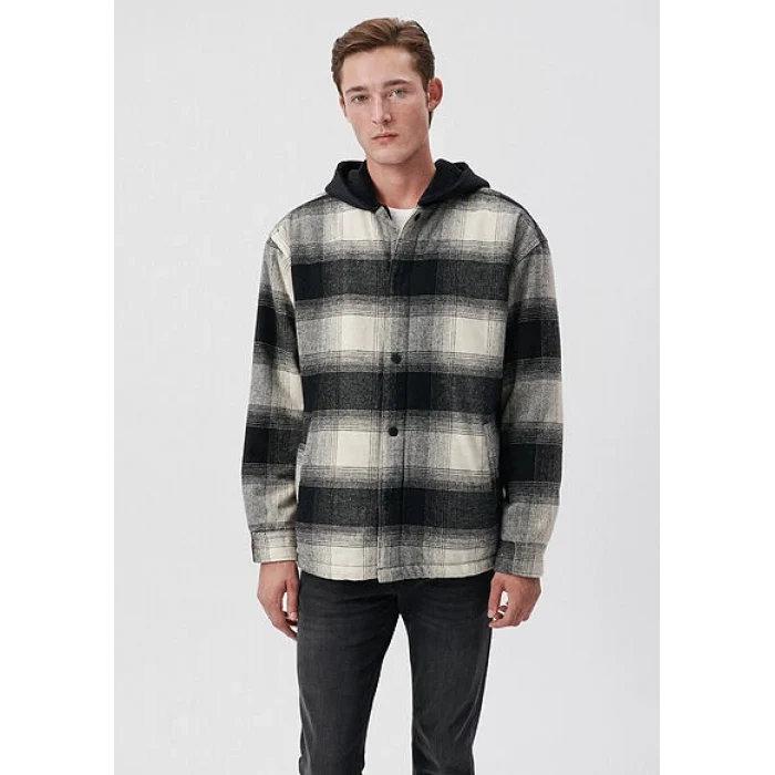 0110281-85637 KAPÜŞONLU KARELİ CEKET