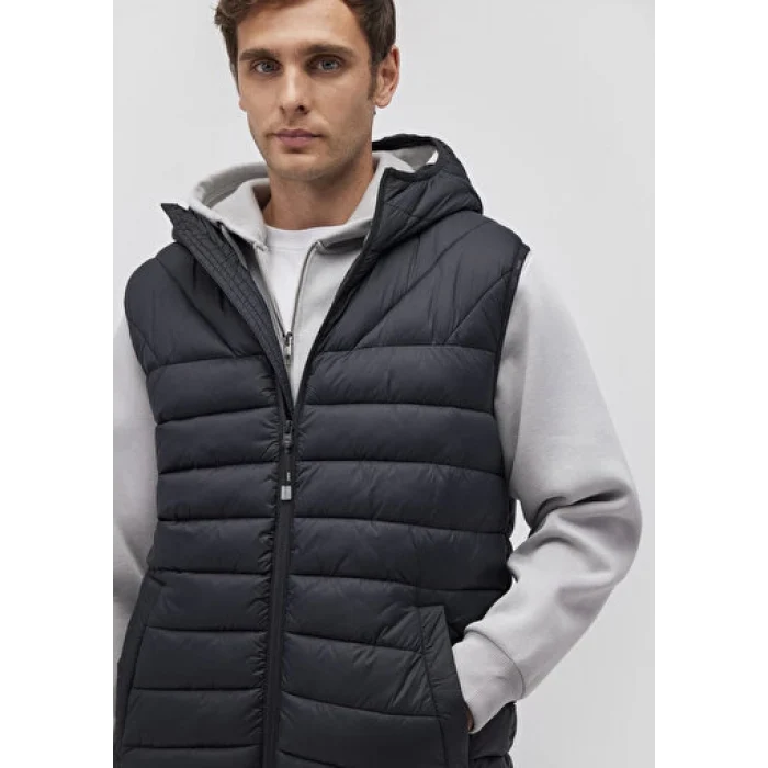 0110359-900 Kapüşonlu Siyah Şişme Yelek