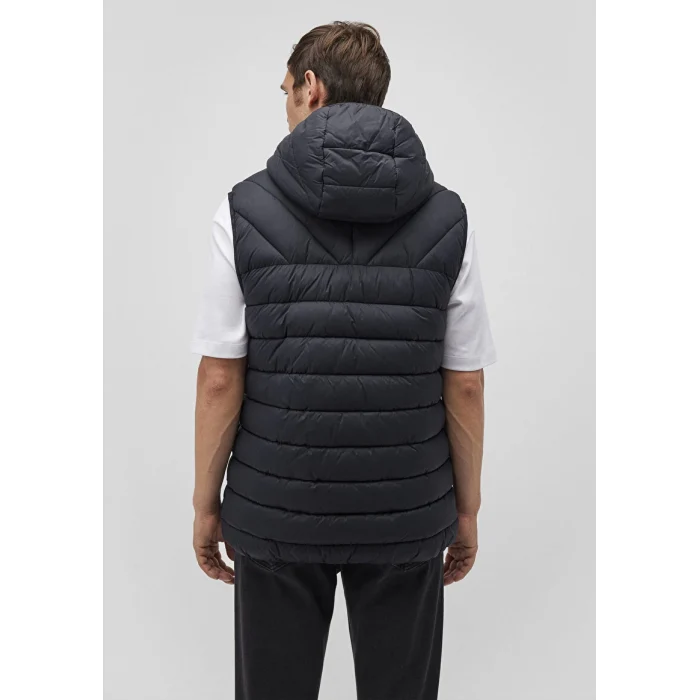 0110359-900 Kapüşonlu Siyah Şişme Yelek