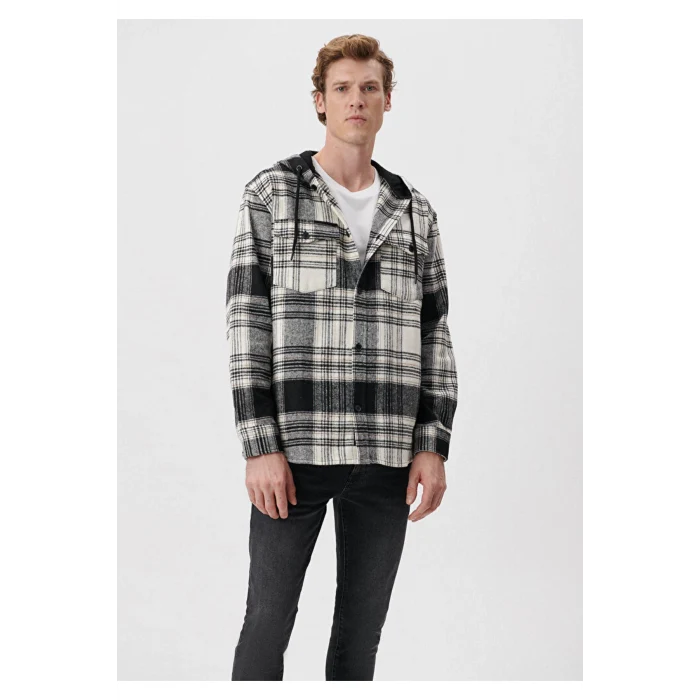 0210997-86281 KAPÜŞONLU KARELİ GÖMLEK