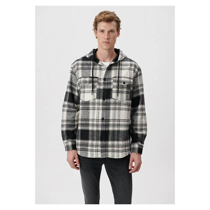 0210997-86281 KAPÜŞONLU KARELİ GÖMLEK