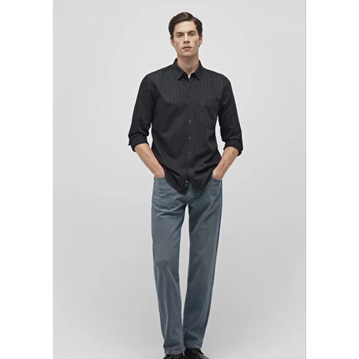 0211136-900 UZUN KOL DENİM GÖMLEK