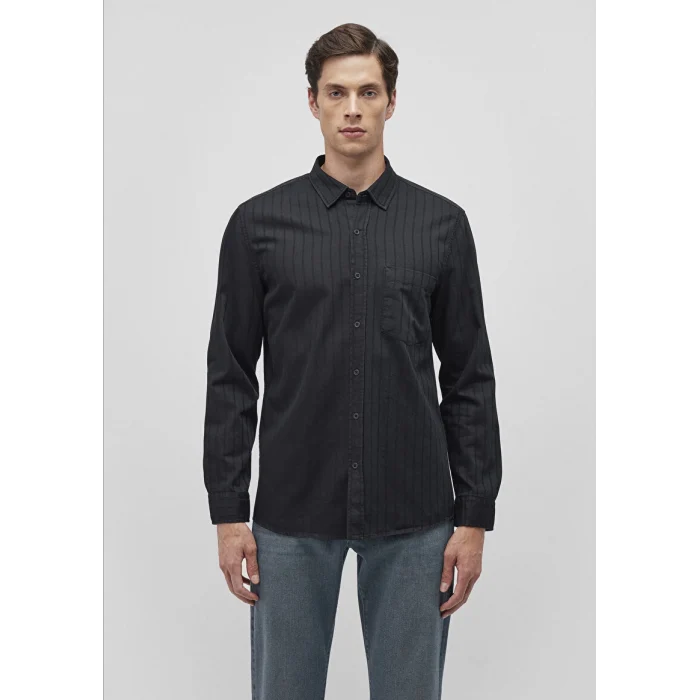 0211136-900 UZUN KOL DENİM GÖMLEK