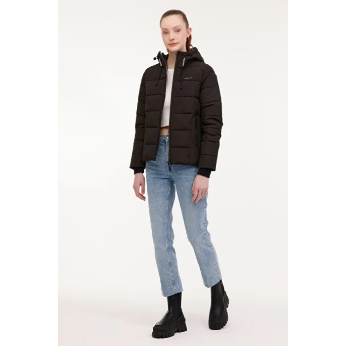 101782349 WL APRESKI 2SN31 4PR Siyah Kadın Kısa Kaban